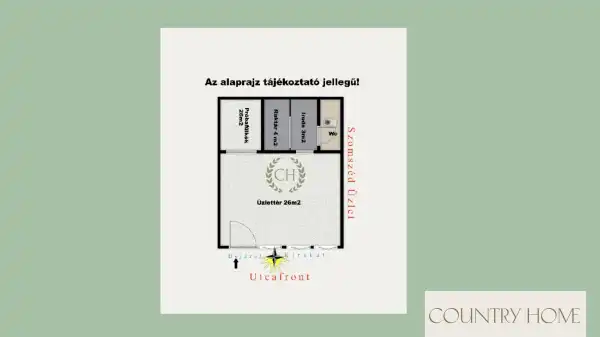 Eladó üzlethelyiség utcai bejáratos, Szeged 45 m² 10.5 M Ft